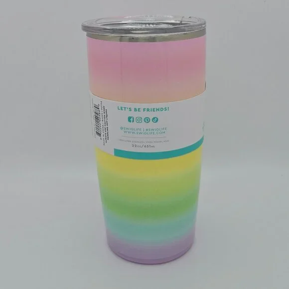 NEW, NWT 22oz Swig Over the Rainbow Insulated Mug Coffee Tumbler Retired Design - Picture 5 of 9